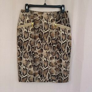 MICHAEL KORS  Snake Print Pencil Skirt Sz 6